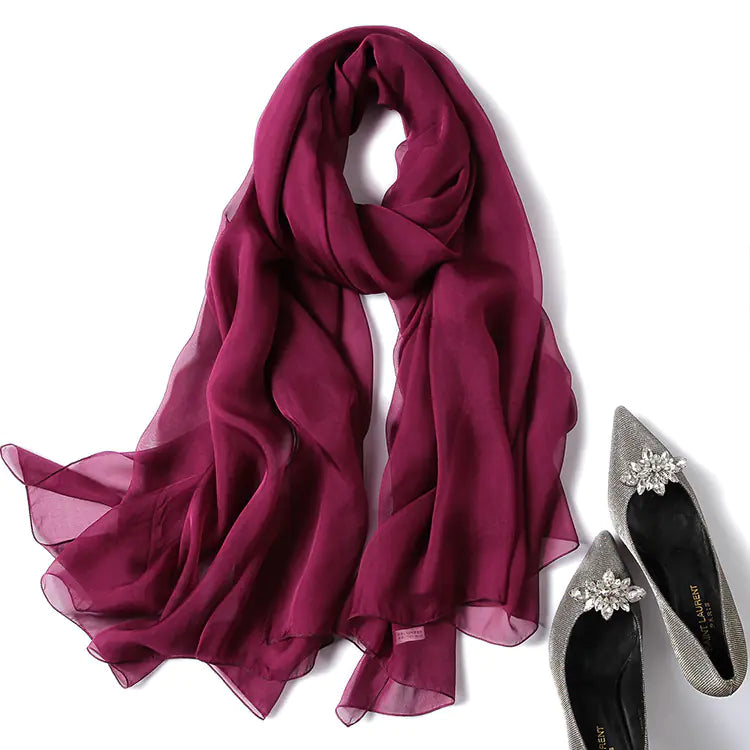 Silk Scarf for Women - 100% Mulberry Silk