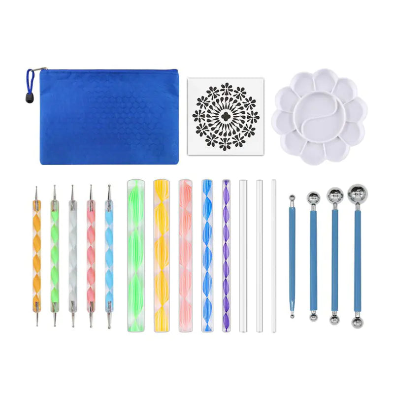 Clay Tool Set with Ballpoint Stylus and Palette Template