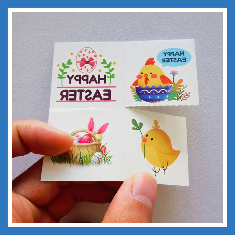 New Waterproof Easter Heart Tattoo Stickers for Kids