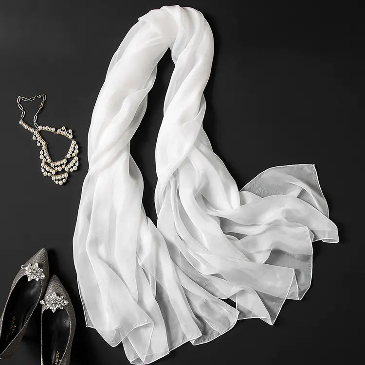 Silk Scarf for Women - 100% Mulberry Silk