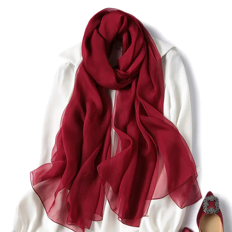 Silk Scarf for Women - 100% Mulberry Silk