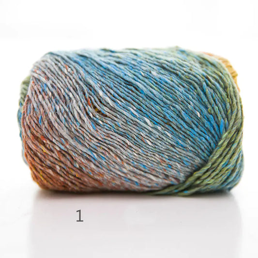 Artist Dyed Colorful Yarn for Crochet Scarf & Hat