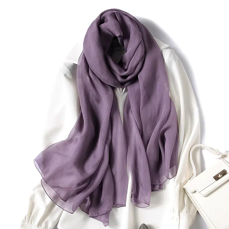 Silk Scarf for Women - 100% Mulberry Silk